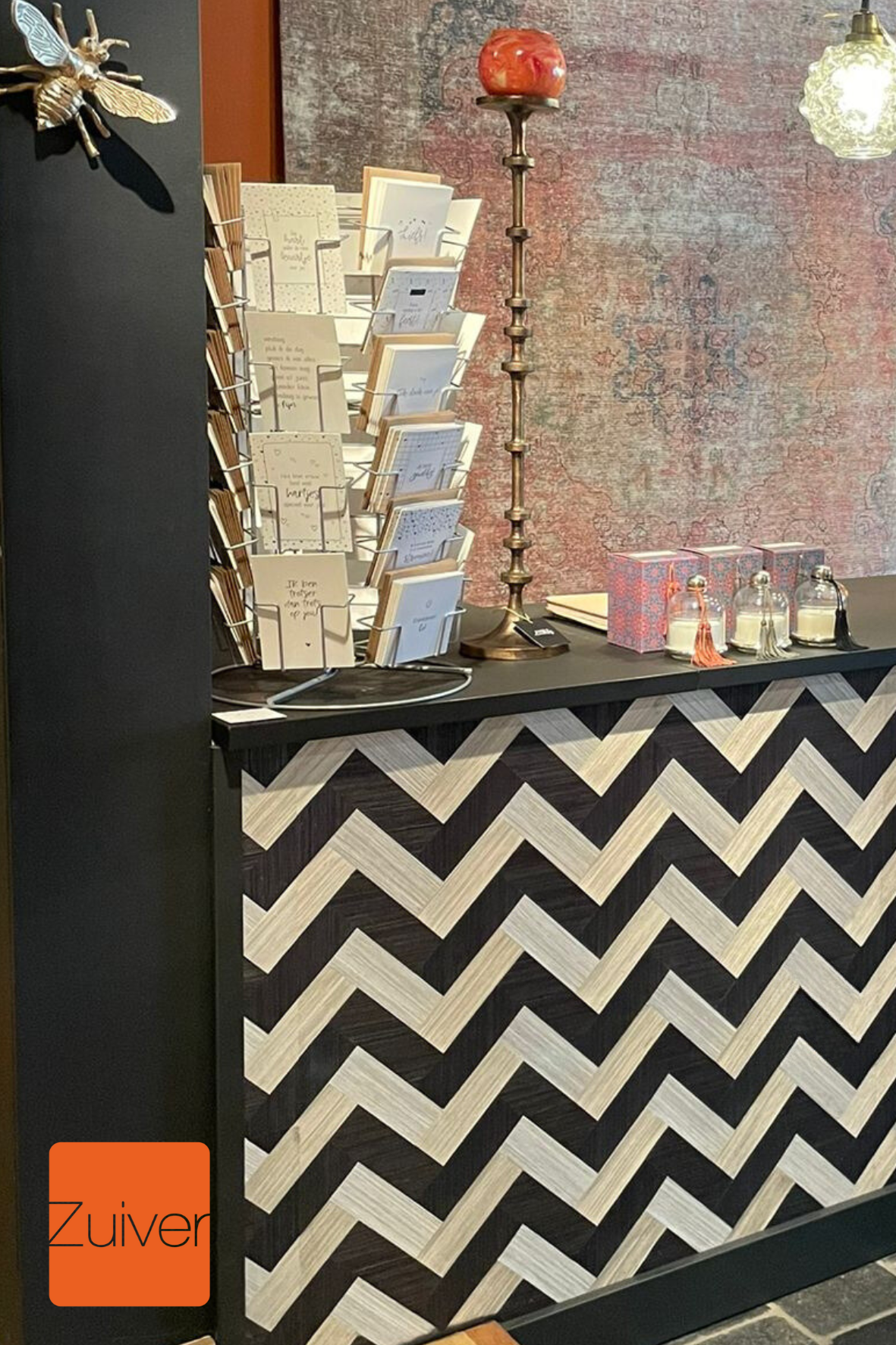 Toonbank: eyecatcher met luxe behang!